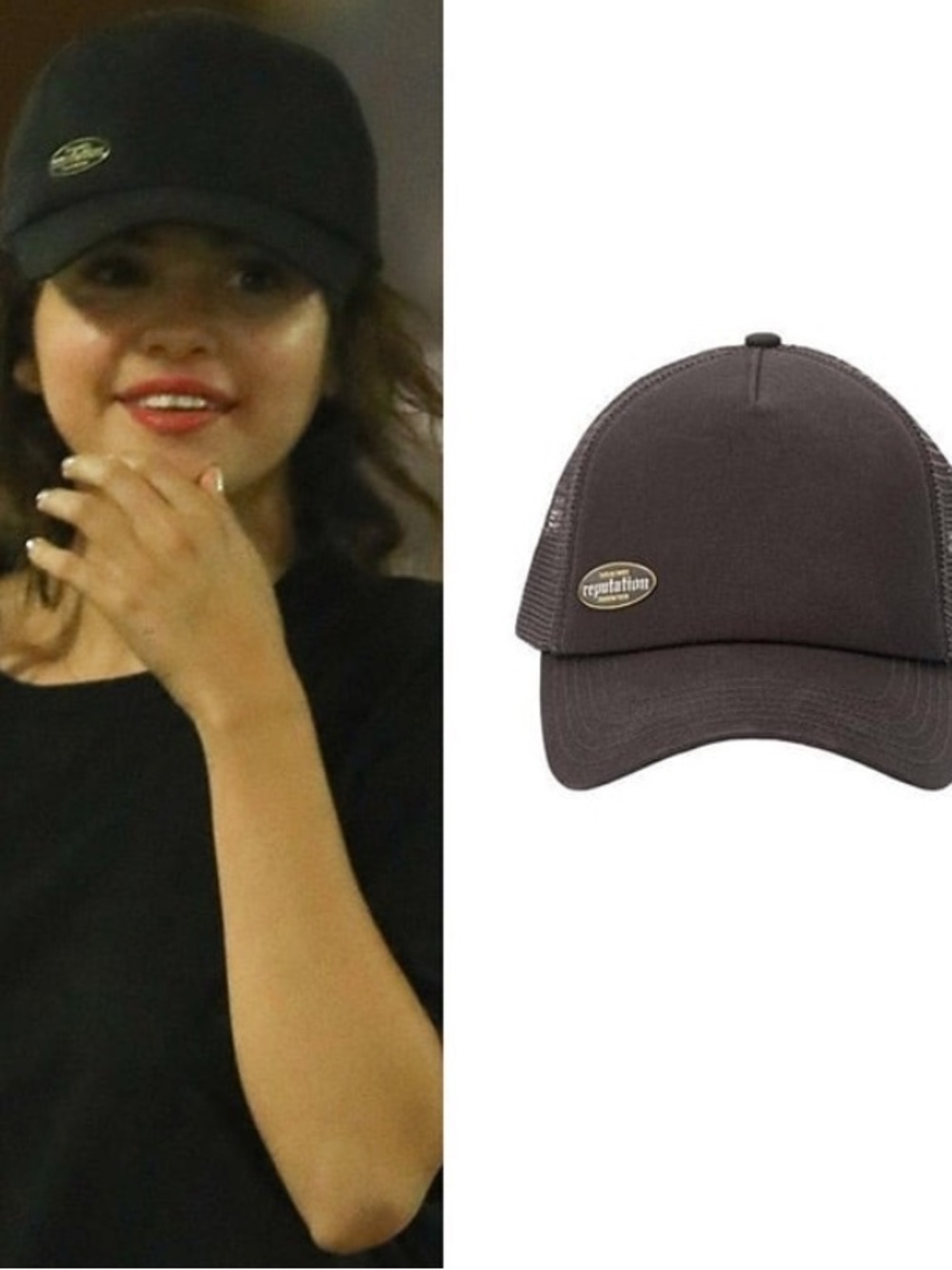 Taylor Swift Reputation Stadium Tour Black Mesh Snapback Trucker Hat